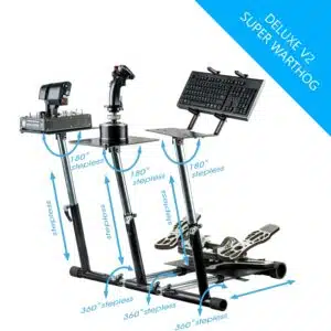 Wheel Stand Pro, DELUXE V2 SUPER - Thrustmaster, Hotas Wartog, Saitek X-55, X52/Pro, X65